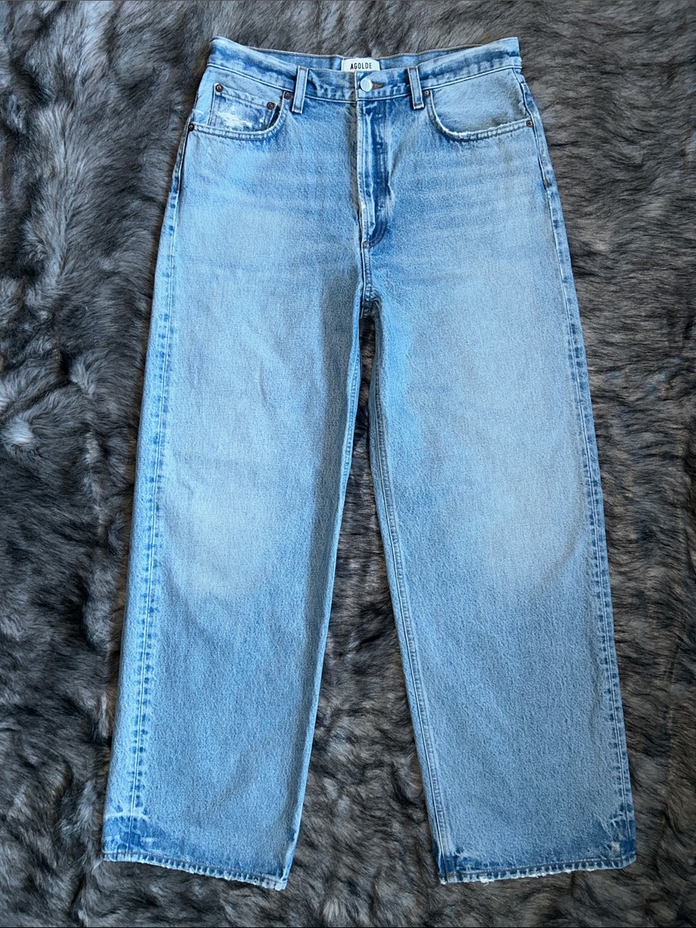 NEW Agolde Low Slung Baggy Jeans in Libertine Slightly Distressed Size 27 - Picture 2 of 14